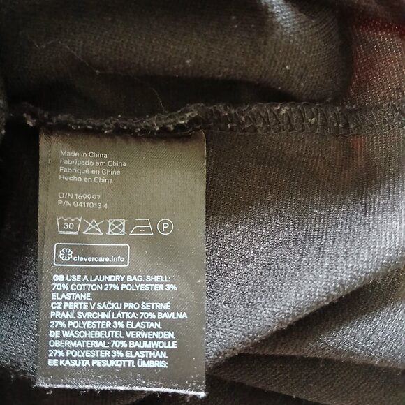 H&M Divided Distressed Tunic Top Body Suit Women's Small Black Grunge Punk Style - Picture 6 of 6